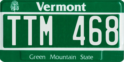 VT license plate TTM468