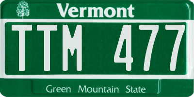 VT license plate TTM477