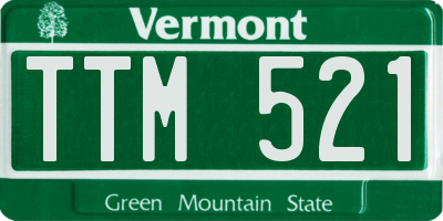 VT license plate TTM521