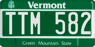 VT license plate TTM582