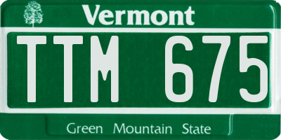 VT license plate TTM675
