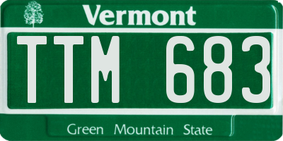 VT license plate TTM683