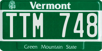 VT license plate TTM748