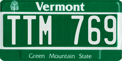 VT license plate TTM769