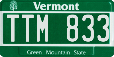 VT license plate TTM833