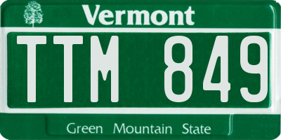 VT license plate TTM849