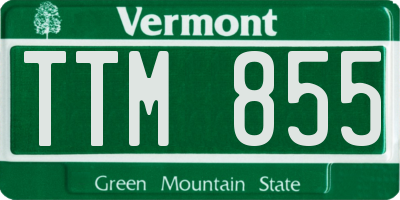 VT license plate TTM855