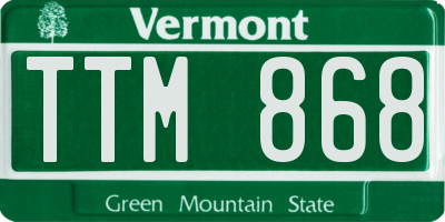VT license plate TTM868