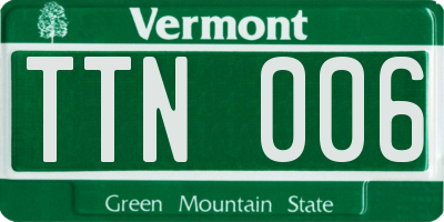 VT license plate TTN006