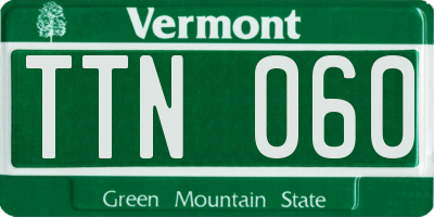 VT license plate TTN060