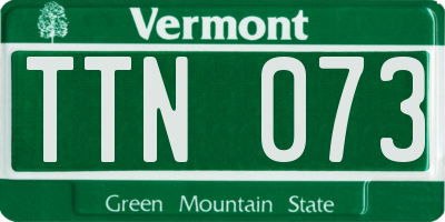 VT license plate TTN073