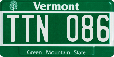 VT license plate TTN086