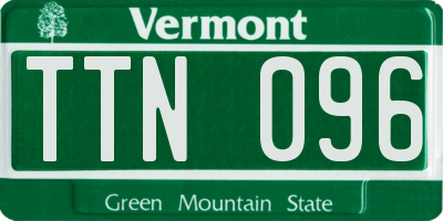 VT license plate TTN096