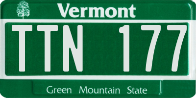 VT license plate TTN177