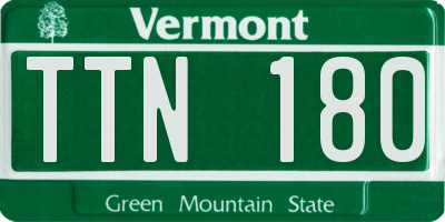 VT license plate TTN180