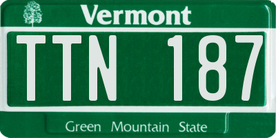 VT license plate TTN187