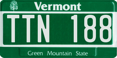 VT license plate TTN188