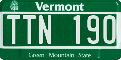 VT license plate TTN190