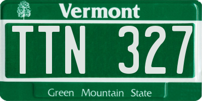 VT license plate TTN327