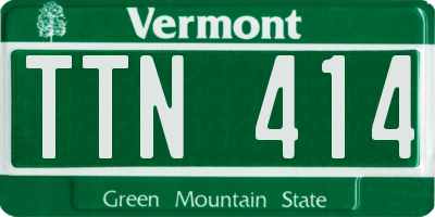 VT license plate TTN414