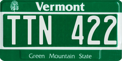 VT license plate TTN422