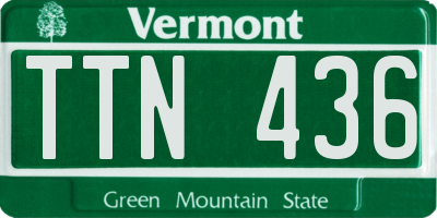 VT license plate TTN436