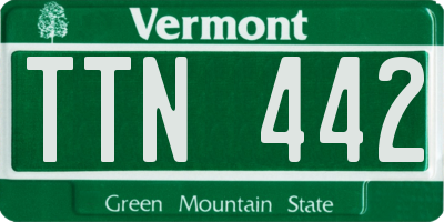 VT license plate TTN442