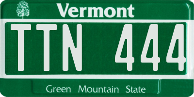 VT license plate TTN444