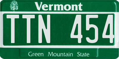 VT license plate TTN454