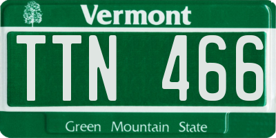 VT license plate TTN466