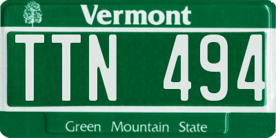 VT license plate TTN494