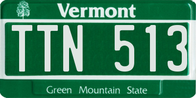 VT license plate TTN513