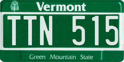 VT license plate TTN515