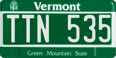 VT license plate TTN535