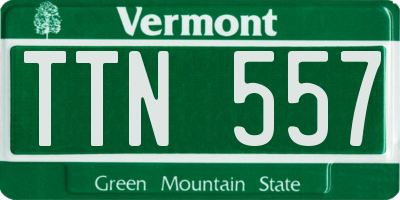 VT license plate TTN557