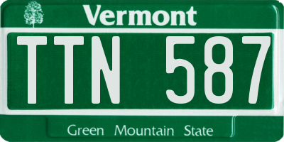 VT license plate TTN587