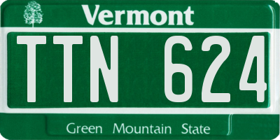 VT license plate TTN624