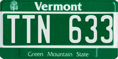 VT license plate TTN633