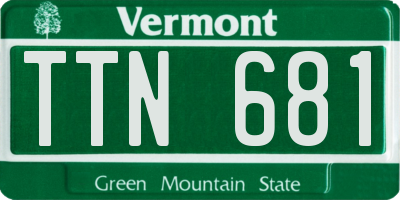 VT license plate TTN681