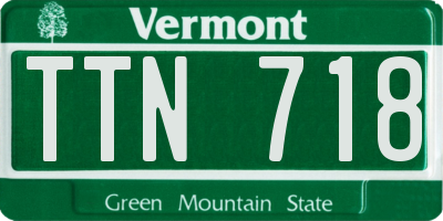 VT license plate TTN718