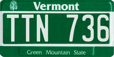 VT license plate TTN736