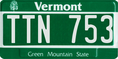 VT license plate TTN753