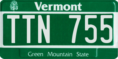VT license plate TTN755