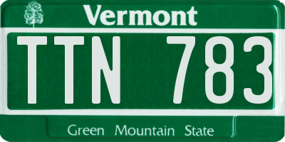 VT license plate TTN783