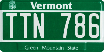 VT license plate TTN786