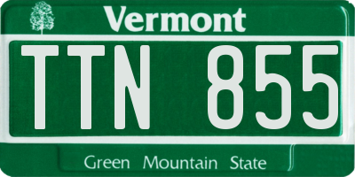 VT license plate TTN855
