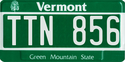 VT license plate TTN856