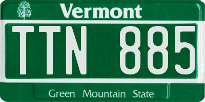VT license plate TTN885