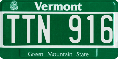 VT license plate TTN916