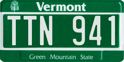 VT license plate TTN941